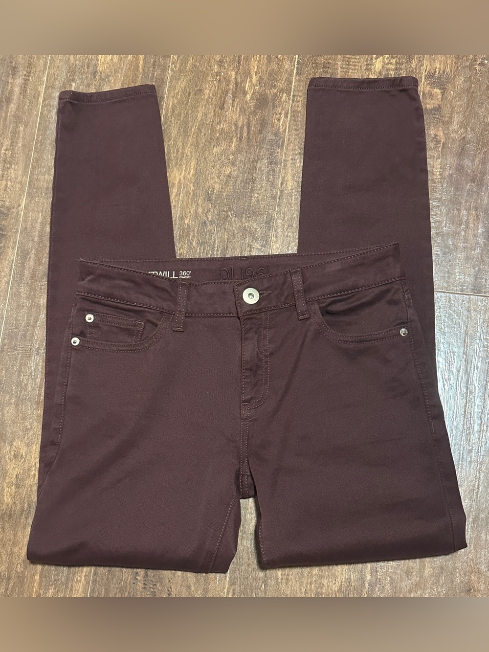 DL1961 Margaux Instasculpt Skinny Burgandy Purple Jeans 27